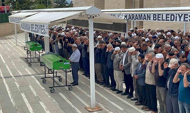 Mersin'deki kazada ölen anne ve kızı Karaman'da son yolculuğuna uğurlandı