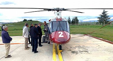 Merzifon'a yangın söndürme helikopteri konuşlandırıldı