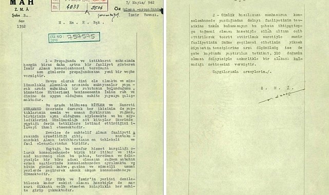 MİT'in yayımladığı 1942 tarihli belgede Hitler propagandası detayı