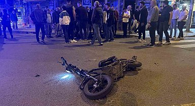 Muratlı'da otomobil motosikletle çarpıştı: 1 yaralı