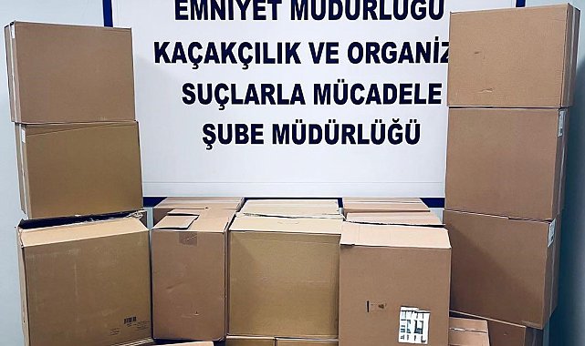 Muş'ta 260 bin adet boş makaron ele geçirildi