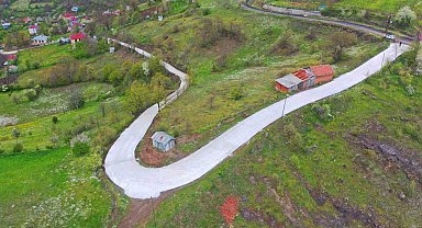 Ordu'da beton yol çalışmaları devam ediyor