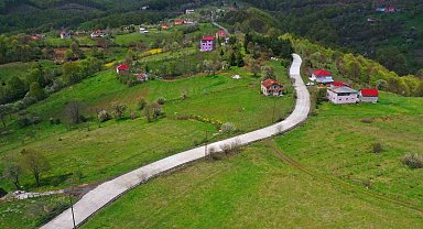 Ordu'da beton yol çalışmaları sürüyor