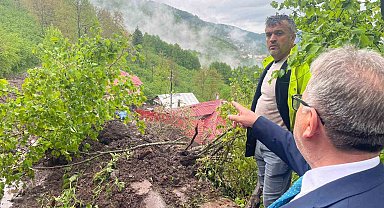 Ordu'da sel ve heyelan