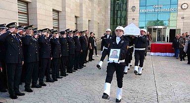 Ordu'da trafik kazasında hayatını kaybeden polis için resmi tören