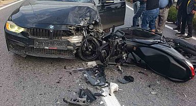 Otomobil ile motosiklet çarpıştı: 2 yaralı