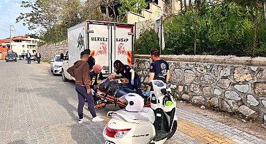 Otomobil ile motosiklet çarpıştı;1 yaralı