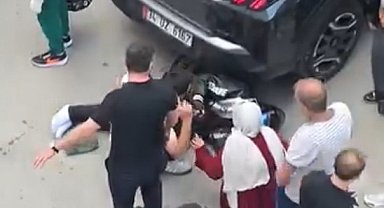 Pendik'te motosiklet otomobile çarptı: 1 yaralı