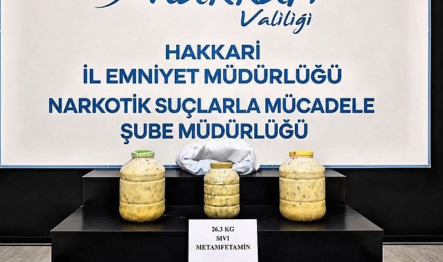 Peynir bidonunda 26 kilo metamfetamin ele geçirildi
