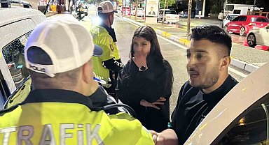 Polise önce yalvardı sonra küfürler edip kaçtı: O anlar kamerada