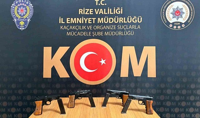Rize'de kaçak silah operasyonu