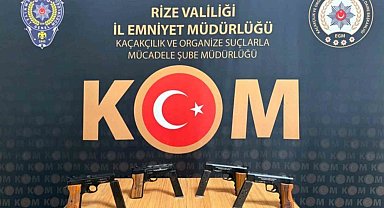 Rize'de kaçak silah operasyonu