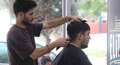 Sakarya'da Kurban Bayramı öncesi berberlerde yoğun mesai