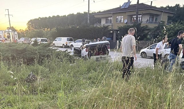 Samsun'da otomobil takla attı: 6 yaralı