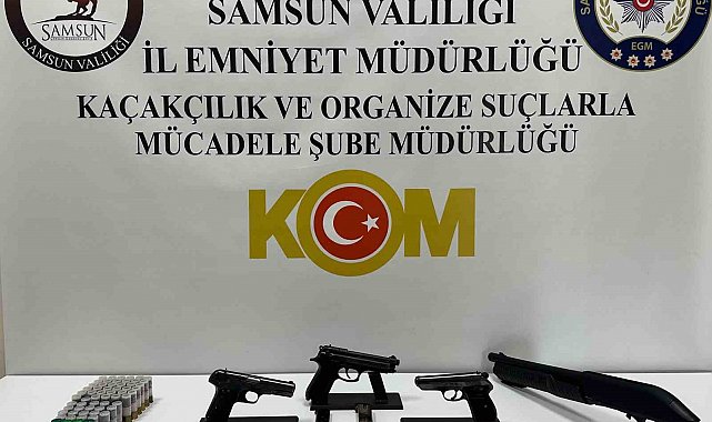 Samsun'da ruhsatsız silah operasyonu