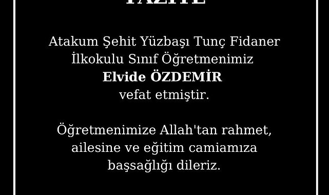 Samsun'da sınıf öğretmeni kansere yenik düştü