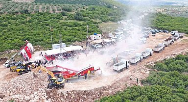 Saruhanlı'da ayda 26 bin ton mıcır üretilecek tesis açıldı