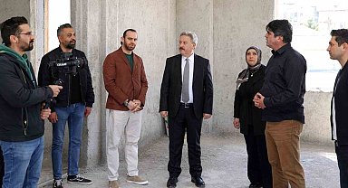 Selçuklu Mahallesi'nin çok amaçlı sosyal tesisi hızla yükseliyor