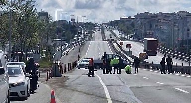 Silivri'de yola dökülen vidalar nedeniyle sürücüler zor anlar yaşadı