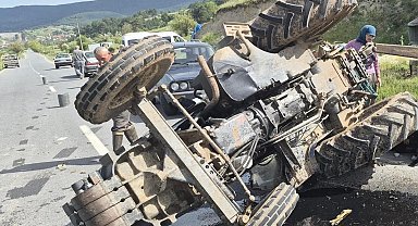 Sındırgı'da traktör kazası: 1 yaralı