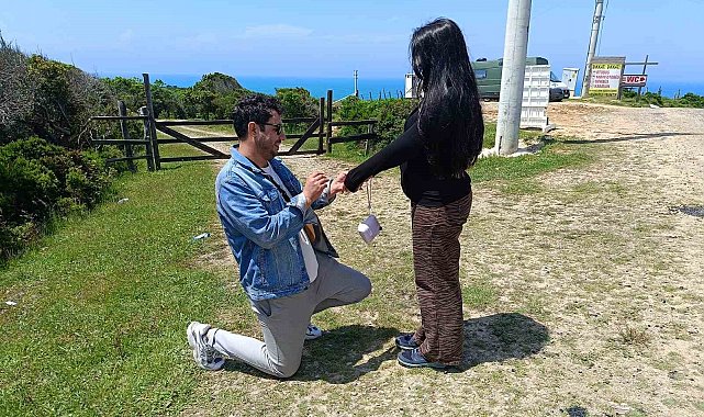Sinop'ta aşkın en kuzey noktası: İnceburun'da sürpriz evlilik teklifi