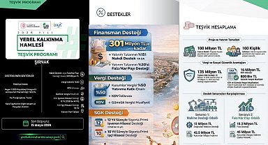 Şırnak'a teşvik hamlesinde 301 milyon TL'ye kadar destek