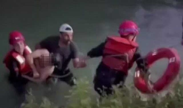 Sulama kanalına düşen genci itfaiye ekipleri kurtardı