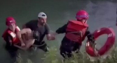 Sulama kanalına düşen genci itfaiye ekipleri kurtardı
