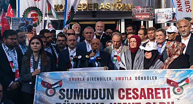 Sumud Filosu'nda İsrail güçleri tarafından alıkonulan HAK-İŞ Genel Başkanı Arslan, konfederasyon tarafından karşılandı