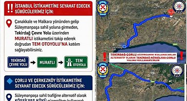 Tekirdağ Emniyet Müdürlüğü'nden bayram dönüşü trafik uyarısı