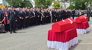 Tekirdağ'da şehit polislere acı veda