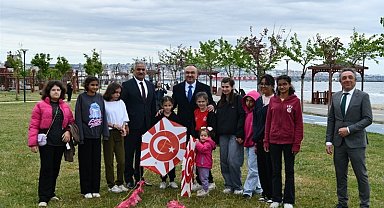 Tekirdağ'da uçurtmalar çocuklar için gökyüzüne yükseldi