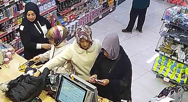 Teyze ve yeğenin çaldığı parayla alışveriş yaptığı anlar görüntülendi