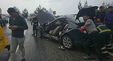 Tır ile otomobil çarpıştı: 1 yaralı