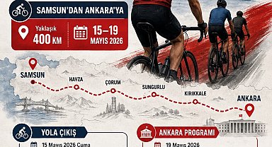 ÜNİPERSAN'den Samsun'dan Ankara'ya bisiklet eylemi