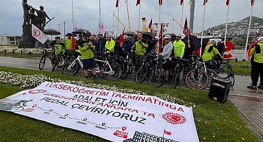 ÜNİPERSEN'den Samsun'dan Ankara'ya bisikletli eylem