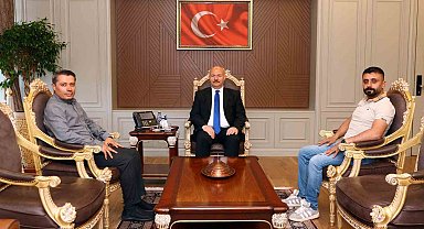 Vali Abdullah Küçük'e basın mensuplarından ziyaret