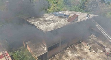 Yaklaşan çay sezonu öncesinde çay fabrikasında yangın tatbikatı