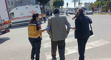 Yaya geçidinde aracın çarptığı kişi yaralandı