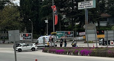 Yayaya çarpmamak için manevra yapınca hastanelik oldu
