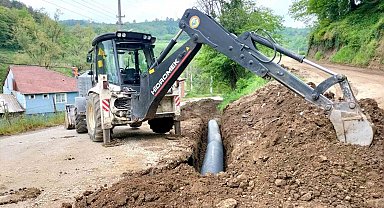 Yığılca Naşlar köyünde altyapı çalışmaları sürüyor
