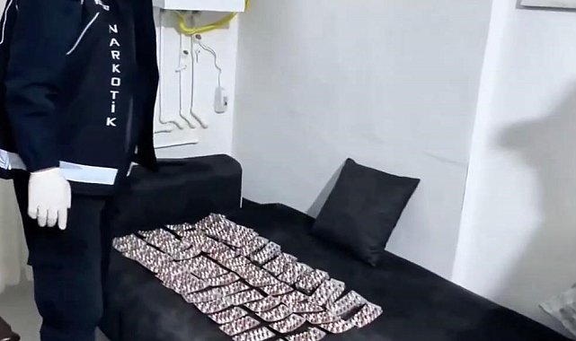 Yozgat'ta bin 730 adet sentetik ecza hap ele geçirildi