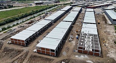 162 dükkanın imalatı büyük ölçüde tamamlandı