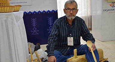 55 yıldır şimşir ağacından tahta kaşık yapıyor