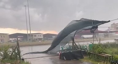 Adana'da kuvvetli rüzgar ve yağış ekili oldu, seralar zarar gördü