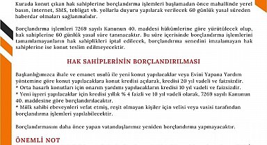 AFAD'dan deprem konutları için borçlandırma çağrısı