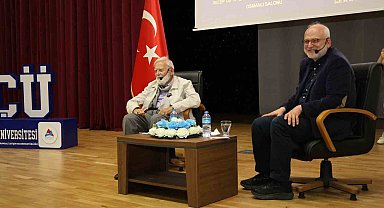 Ağrı'da Prof. Dr. Ökten ve Prof. Dr. Sayar'ın söyleşisine yoğun ilgi