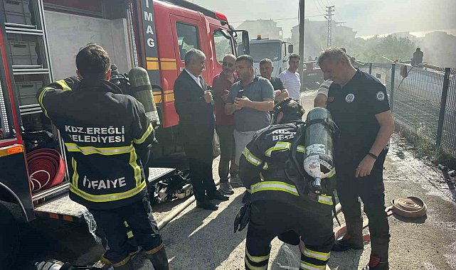 Alevler çatıyı sardı, korku dolu anlar yaşandı