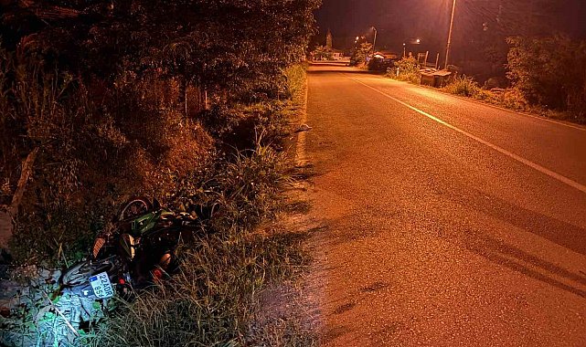 Alkollü motosiklet sürücüsü kaza yaptı: Hayati tehlikesi bulunuyor
