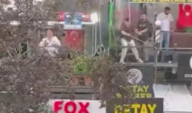 Ankara'da berberlerin sopalı kavgası kameraya yansıdı